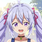 雨灯ひひのプロフィール画像。紫色の髪でツインテールをしている女の子。